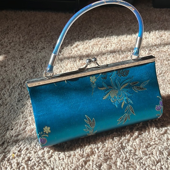 Handmade Handbags - Floral Silk Purse